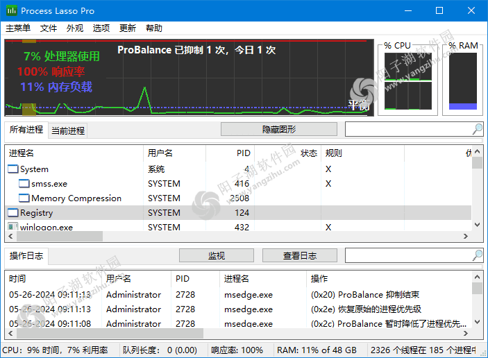 Process Lasso(进程优化工具) Pro v14.1.0.20 多语便携版