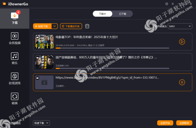 iDownerGo v10.14.0 多语便携版-流媒体网络视频下载工具插图