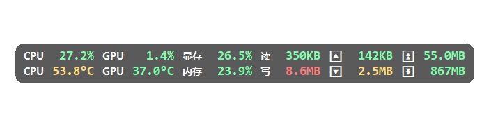 LiteMonitor v1.3.4 中文绿色版-桌面硬件监控工具插图