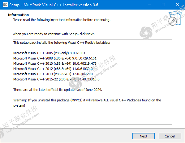 MultiPack Visual C++ Installer(VC++ 运行库集合包) v3.6