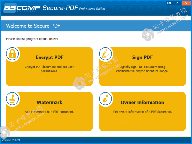 ASCOMP Secure-PDF(PDF文件加密软件) Pro v2.009 便携版