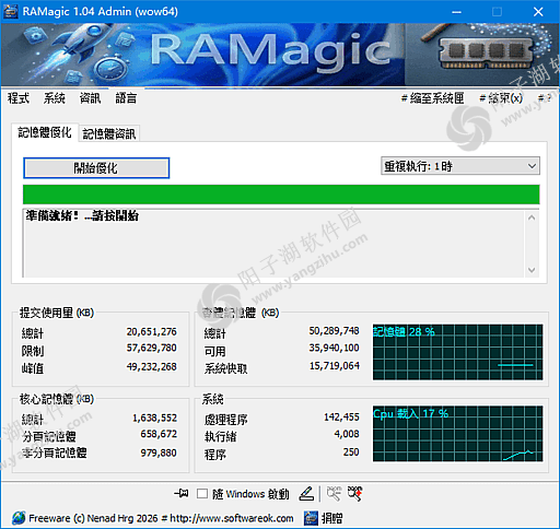 RAMagic v1.11 多语便携版-Windows 内存优化工具插图
