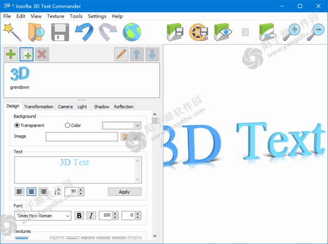 Insofta 3D Text Commander 7.0.0 便携版-文本转3D效果插图
